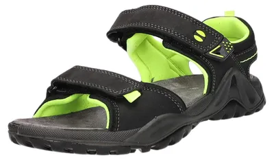 Produktbild von BOXX Kids Kinder-Jungen-Sandalette Schwarz-Gelb-Grün, Farbe:schwarz, EU Größe:38