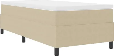 Produktbild von vidaXL Boxspringbett Hellgrau und Weiß 100 x 200 cm Cordstoff