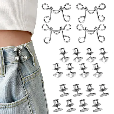 Hosen-Straffer, 4 Stück, verstellbar, Metall, für Jeans & Röcke