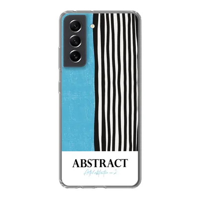Produktbild von MuchoWow® Handyhülle Schutzhülle Hülle für Samsung Galaxy S21 FE Design - Blau - Schwarz - Weiß Silikon Softcase Handy Hülle - Mobiltelefonhülle