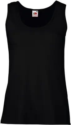 Produktbild von Fruit of the Loom Damen Shirt Basic Unterziehshirt T-Shirt Ärmellos, Größe:XL (16), Farbe:Schwarz