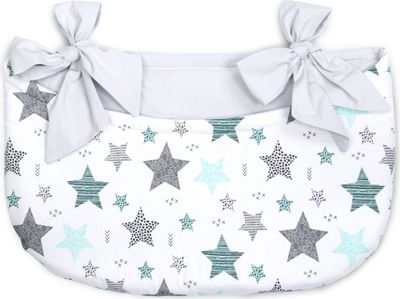 Amilian Betttasche zum Einhängen, Windelntasche, Aufbewahrungstasche, Spielzeugtasche, Babybetttasche, Organizer für Kinderbett, Laufgitter