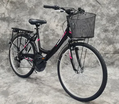 Produktbild von 26 Zoll Damencityrad 21-Gang Shimano Kettenschaltung, Gepäckträger, Licht und Korb NEU 2608-SCHWARZ AB 155 CM KÖRPERGRÖSSE