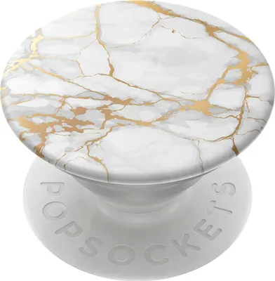 Produktbild von PopSockets | PopGrip | Ausziehbarer Sockel und Griff für Smartphones und Tablets | Fingerhalter Gold Lutz Marble