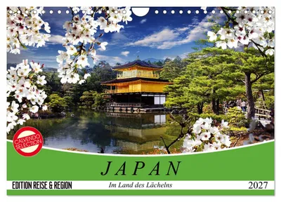 Zdjęcie produktu dla Japonia. W krainie uśmiechu (kalendarz ścienny na rok 2027, format DIN A4 poziomy), kalendarz miesięczny CALVENDO