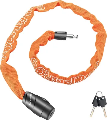 Produktbild von ROCKBROS Fahrradschloss 95cm Fahrrad Kettenschloss mit 2 Schlüssel Orange