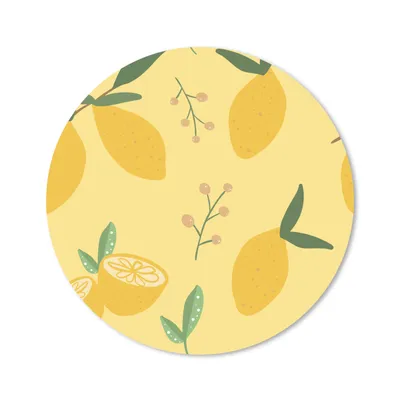 Produktbild von MuchoWow® Mauspad Mousepad Zitrone - Pflanzen - Muster 40x40 cm - Mousepads - Maus Mat - Pad - Mausunterlage - Schreibtisch Accessoires