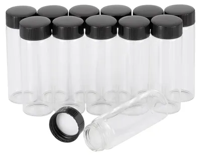 12er-Pack 30 ml Klarglas-Probenfläschchen mit Schraubdeckel