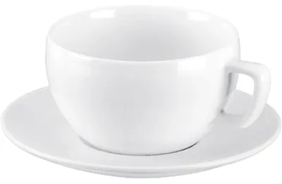 Zdjęcie produktu dla Šálek porcelánový s podšálkem Crema, snídaňový, 300 ml