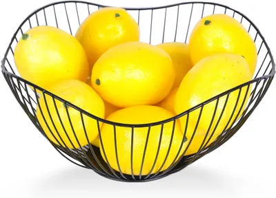 Produktbild von Obstschale Gold Modern - Obstkorb Gold Metall – Korb für Geschenke, Früchte, Gemüse und Brot,(Black)