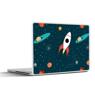 Produktbild von MuchoWow® Laptop Aufkleber Sticker Cover Rakete - Weltraum - Kinder - Design 30x22 cm - Laptop-Sticker