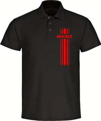 Produktbild von multifanshop Poloshirt - Mainz - Streifen, schwarz, Größe XL