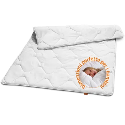 Immagine prodotto di Piumino per bambini 100 x 135 cm, piumino per tutte le stagioni, 100% microfibra, adatto a chi soffre di allergie, sleepling Basic 100