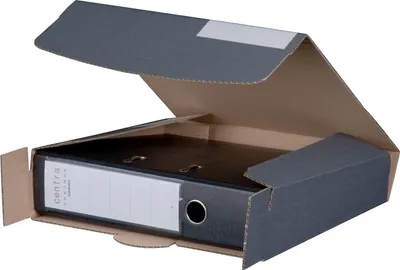 Produktbild von 20 x Ordner-Versandverpackung Versandkarton Steckverschluss 50-80 mm Anthrazit