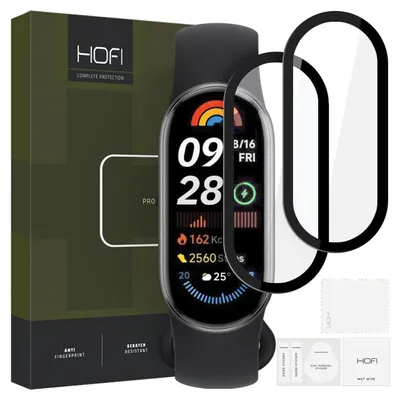 Obrázek produktu pro Hybridní Sklo Hofi Hybrid Pro+ 2 Balení Xiaomi Smart Band 9/9 Nfc Černá