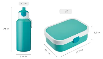 Obrázek produktu pro Mepal Campus, Sada krabiček na oběd, Dětský, Vícebarevný, ABS (akrylonitril-butadien-styren), Obrázek, Obdélníkový