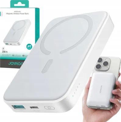 Produktbild von Joyroom MagSafe Induktions-Powerbank 10000mAh mit Schnellladefunktion USB A USB C