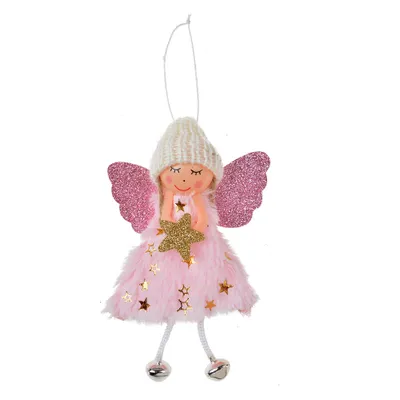 Immagine prodotto di Ciondolo Angelo di Natale Clayre & Eef 15 cm Rosa Sintetico