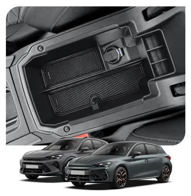 Image de Organisateur de console centrale pour Cupra Formentor/Leon Sportstourer et Seat Leon mk4 | Plastique ABS | Noir