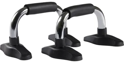 Produktbild von VirtuFit Push-up Bars Pro aus Aluminium mit Chrom-Finish, rutschfest