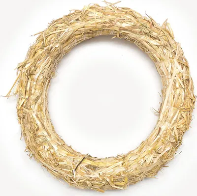 Produktbild von 1x DekoPrinz® Natur Strohkranz Ø 55cm / 8cm Strohrömer Rohling Adventskranz Türkranz Kranz Strohring