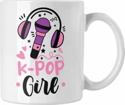 Produktbild von Trendation - K-Pop Girl Tasse Geschenk für K Pop Liebhaber (Weiß)