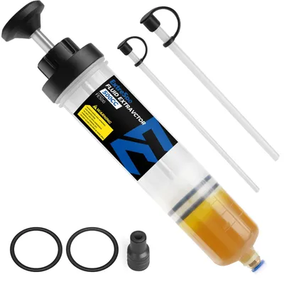 Immagine prodotto di Pompa aspirante per olio da 500 ml, adatta per aspirare liquidi e per il riempimento, ideale per liquido dei freni e olio motore