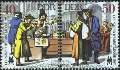 Produktbild von Briefmarken DDR 1987 Mi 3120-3121 (kompl.Ausgabe) postfrisch Leipziger Herbstmesse / Bl.88