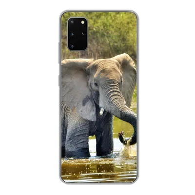 Produktbild von MuchoWow® Handyhülle Schutzhülle Hülle für Samsung Galaxy S20 Plus Elefant - Wasser - Tiere - Natur Silikon Softcase Handy Hülle - Hartschale