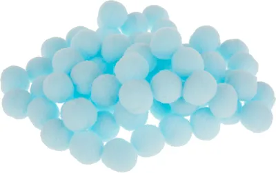 Produktbild von VBS Pompons, 15mm, 60 Stück Hellblau