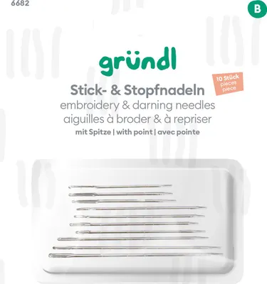 Produktbild von Gründl Stick Stopfnadeln mit Spitze 10 Stück