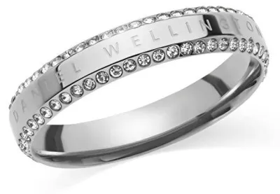 Produktbild von Schillernder Stahlring mit wü rfelfö rmigen Zirkonias Classic Aura DW004015 - Kreis: 56 mm