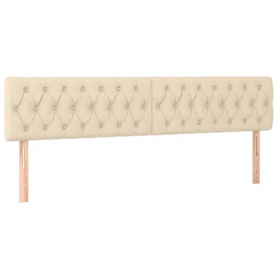 Zdjęcie produktu dla Zagłówki Do Łóżka, 2 Szt., Kremowe, 90X7X78/88 Cm, Tkanina Lumarko!
