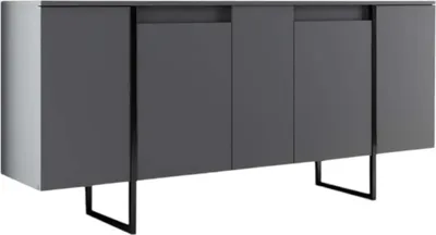 Immagine prodotto di Dmora Credenza Arta 35x160x80h cm Nero, Apertura Battente 4 Ante