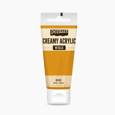 Produktbild von PENTART Cremiger Acryl Metallic, 60 ml, Orange