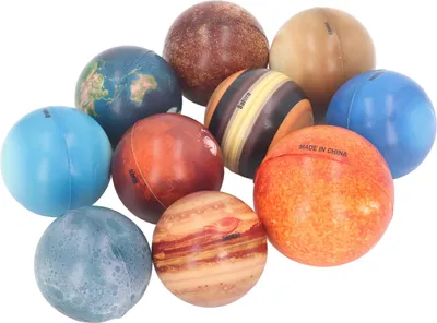 Produktbild von 10 Stück Weltraum-Sonnensystem-Planeten-Spielzeug zum Stressabbau, Handdrücken, sensorischer Ball, pädagogisch