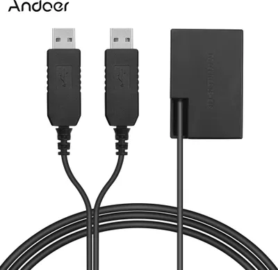 Image de Andoer Alimentation USB double coupleur DC de rechange DR-E17 Batterie de rechange pour Canon 77D 200D 750D 760D 800D Appareils photo