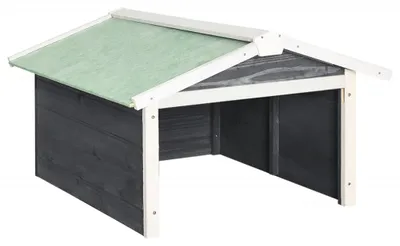 Obrázek produktu pro vidaXL Robotická sekačka Garáž 72x87x50 cm Šedá bílá jedlové dřevo