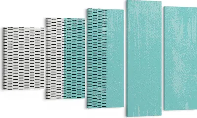 Produktbild von Bild auf Leinwand - Leinwandbild - 5 Teile - Abstraktion Modern Striche - 100x60cm - Wand Bild - Wanddeko - Wandbilder - Leinwanddruck - Bilder - Wanddekoration - Leinwand bilder - EG100x60-4639