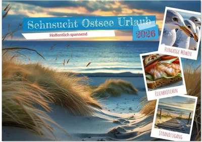 Produktbild von Sehnsucht Ostsee Urlaub (Wandkalender 2026 DIN A4 quer), CALVENDO Monatskalender