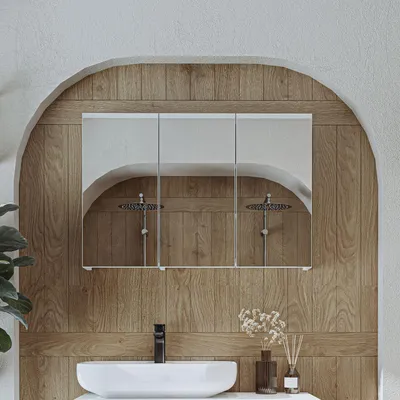 Obrázok produktu pre Skye Decor, kvalitná skrinka do kúpeľne so zrkadlom, biela, 90x60x14,2 cm | 100% MDF