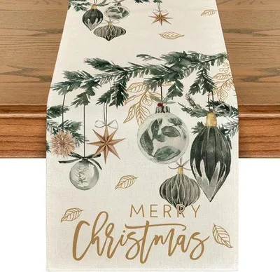 Obrázek produktu pro Běžná obdélníková běhoun na stůl, rozměry 40 x 180 cm, vhodný pro vánoční dekorace