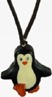 Produktbild von Kette Pinguin, Holzanhänger Ketten Modeschmuck Holzkette Pinguine