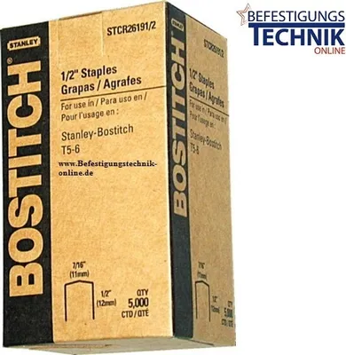 Produktbild von Bostitch STCR2619 6mm Klammern verzinkt für P6C-6 H30-6-E T4 T5 KL-79