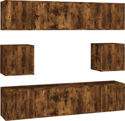 Produktbild von vidaXL 8-tlg. TV-Schrank-Set Räuchereiche Holzwerkstoff