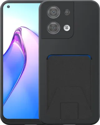 Obrázok produktu pre Vhodné pre telefón Oppo Reno 8 4G Puzdro s nastaviteľným koženým krytom - Flexibilný zadný kryt Puzdro zo silikónu TPU s nastaviteľným koženým krytom - čierne - Smartphonics