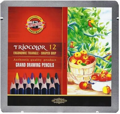 Obrázek produktu pro Koh-I-Noor Triocolor 3162 Pastelky 12 barev ergonomické