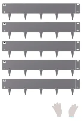 Produktbild von VEVOR Stahl Landschaftsbegrenzung, 6 Pakete 40 x 8 Zoll rostbeständige Metall-Landschaftsbegrenzung, biegsame Gartenbegrenzung, strapazierfähige Rasenbegrenzung, einfach zu installieren, Blumenbeet Gartenweg-Trenner Schwarz, 5 pcs-39x5 Zoll, Grau