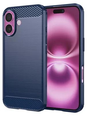 Obrázok produktu pre Techsuit Carbon Silicone kryt na iPhone 16 Plus – modrý