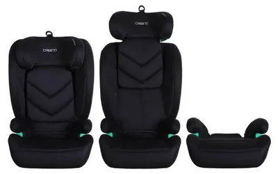 Produktbild von Cabino Dynamic Kindersitz i-Size Gruppe 2/3 Schwarz – mitwachsender Autositz 100–150 cm (15–36 kg), ISOFIX oder Gurt, abnehmbare Rückenlehne